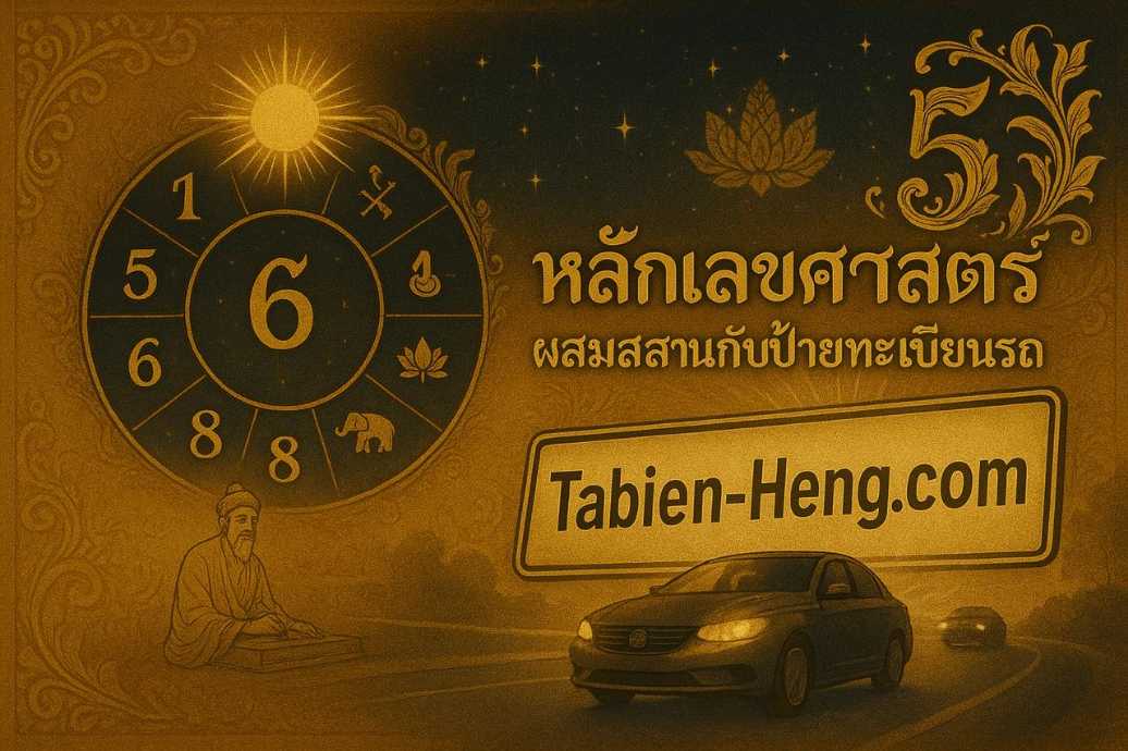 หลักเลขศาสตร์ ผสมผสานกับป้ายทะเบียนรถ Tabien Heng